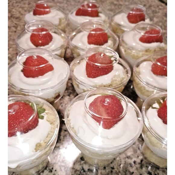 Oasis Creations Sunday Cup 3-ounce Dessert Cup Spoons & Lids 50 Count - Picture 8 of 8